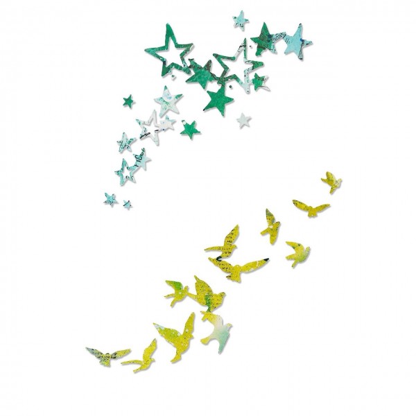 Sizzix Thinlits birds and stars