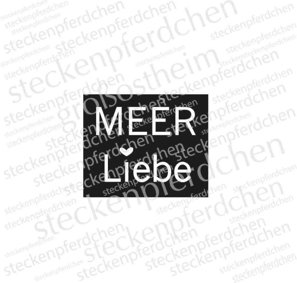 Steckenpferdchenstempel/Label Meer Liebe 