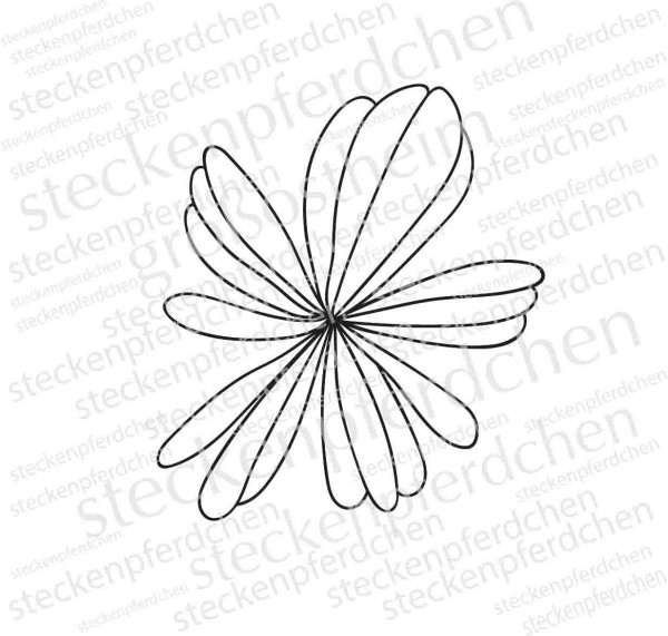Steckenpferdchenstempel Blume 15