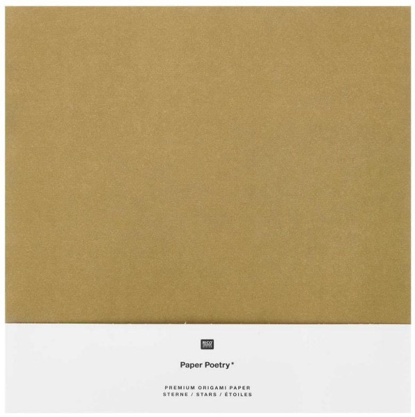 Origami Papier 20x20 cm - gold/silber