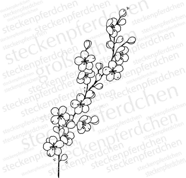Steckenpferdchenstempel Blumenranke