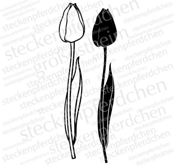 Steckenpferdchenstempel Tulpenset drei