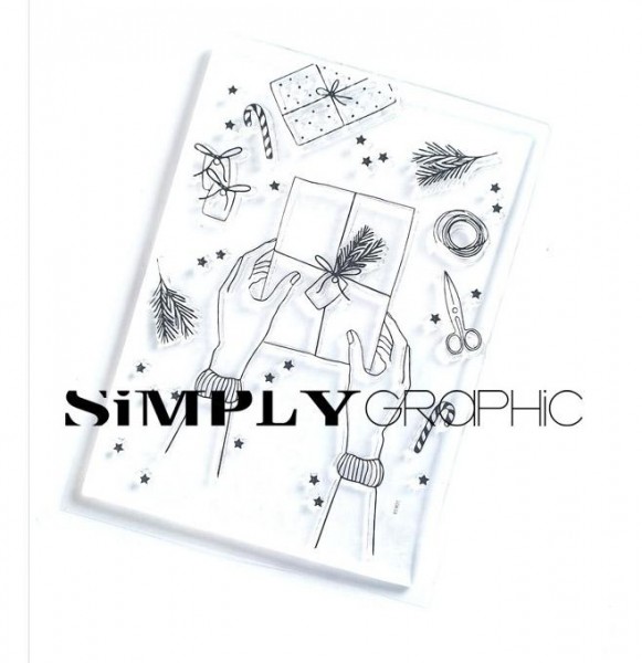 Simply Graphic Clearstempel Set - mission paquets cadeaux
