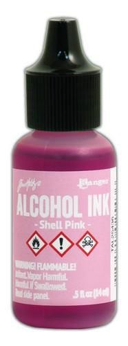 Alcohol Ink Sheel Pink