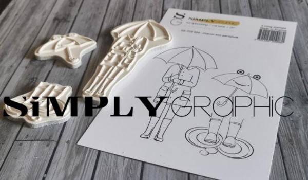 Simply Graphic Cling Stamp - chacun son parapluie