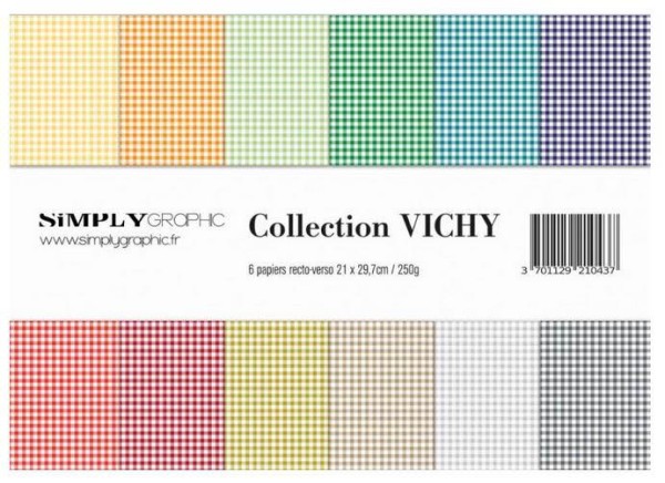 Simply Graphic Papier Pack A4 - Collection Vichy