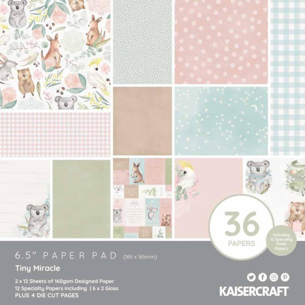 Kaiser Craft Paper Pad 6,5 inch - Tiny Miracle