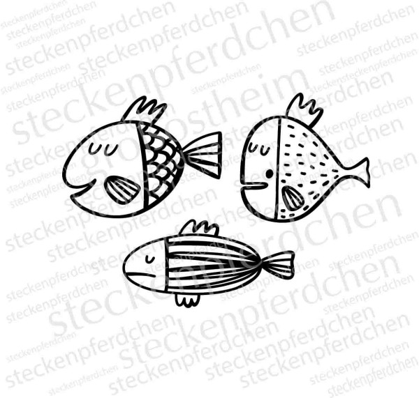 Steckenpferdchenstempel Fische 4