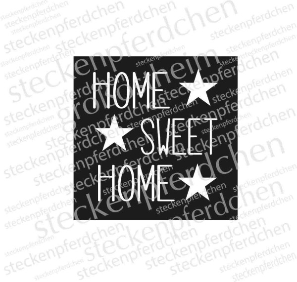Steckenpferdchenstempel/Label Home Sweet Home 