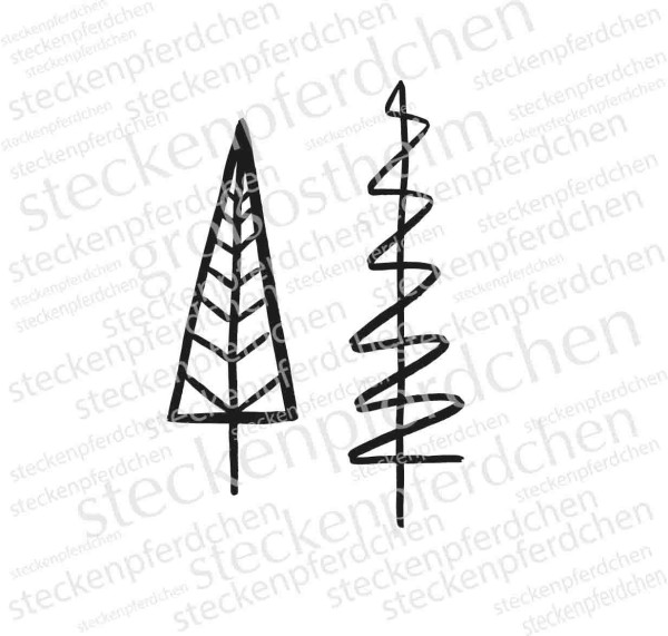Steckenpferdchenstempel Baumset modern