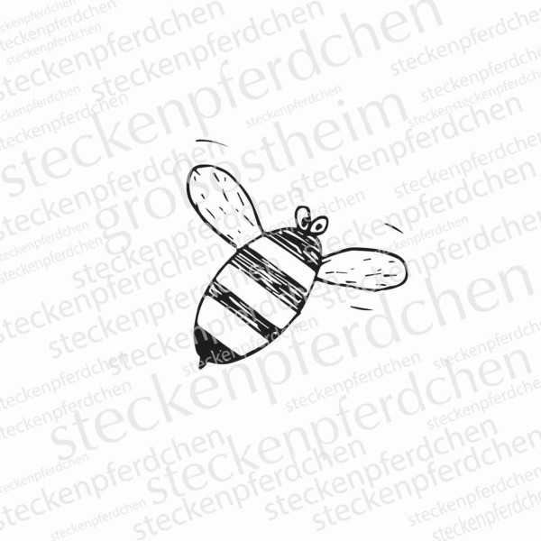 Steckenpferdchenstempel Biene Wilfried