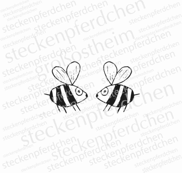 Steckenpferdchenstempel Bienenpaar Emma und Ben
