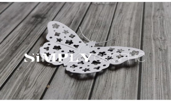 Simply Graphic Stanzdie - Papillon fleuri