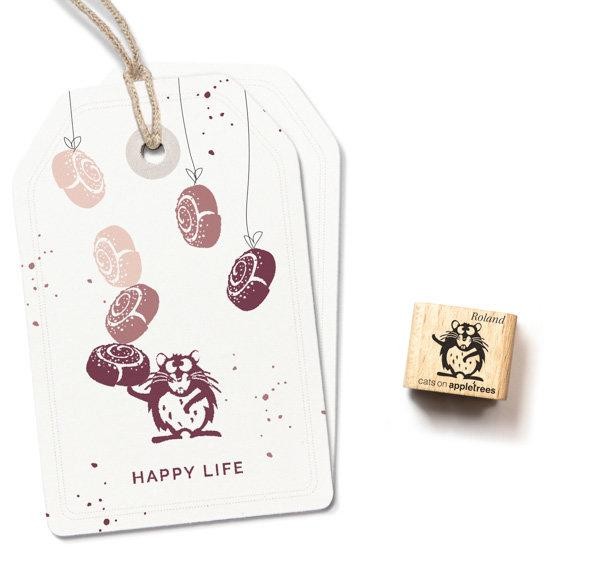Cats on appletrees Ministempel Hamster Roland