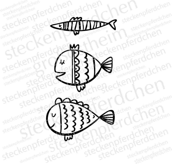 Steckenpferdchenstempel Fische 5