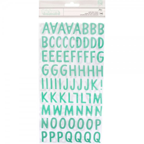 American Crafts Puffy Letter Stickers - mint