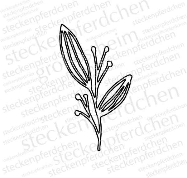 Steckenpferdchenstempel filigrane Blume