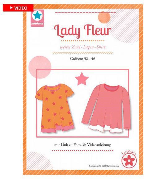 Farbenmix Schnittmuster Lady Fleur weites Zwei-Lagen-Shirt