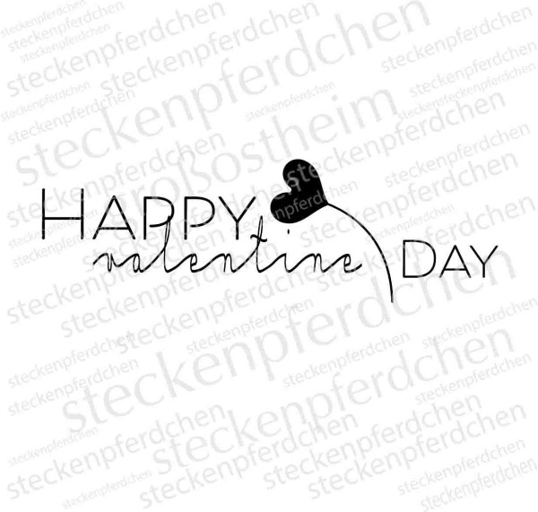 Steckenpferdchenstempel Happy Valentine Day
