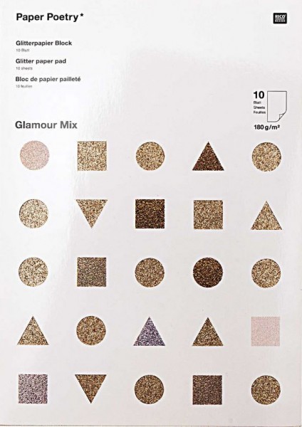 Rico Glitterpapierblock Glamour