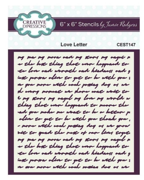 Schablone Love Letter