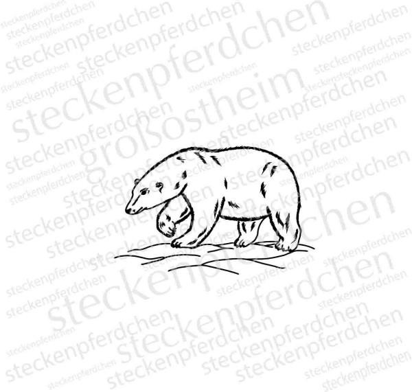 Steckenpferdchenstempel Eisbär Siegfried