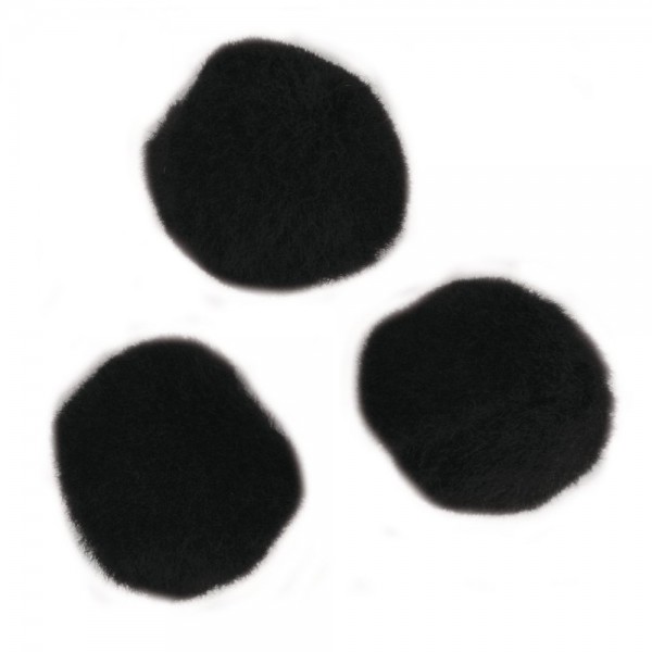 Pompons schwarz 7 mm