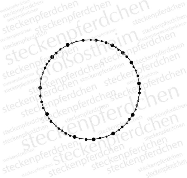 Steckenpferdchenstempel Kreis aus Punkten