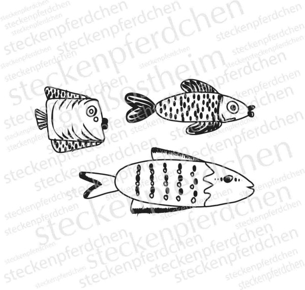 Steckenpferdchenstempel Fische 3