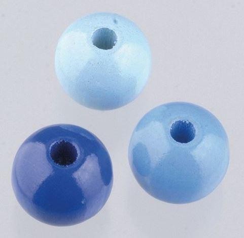 Efco Holzperlenmix blau 12 mm