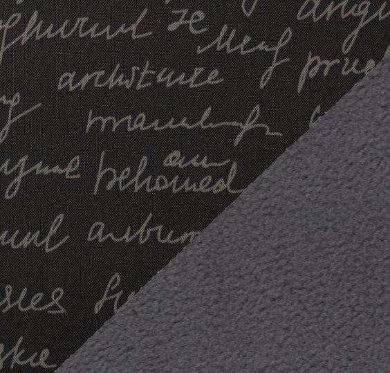 Nano-Softshell Fiete Schriften schwarz/grau