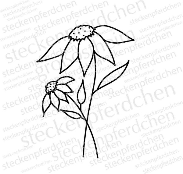 Steckenpferdchenstempel Blume 21