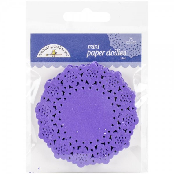 doodlebug design mini paper doilies lilac