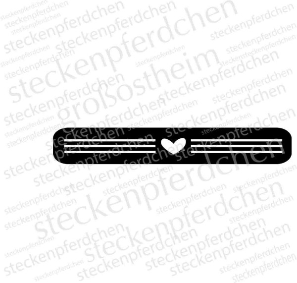Steckenpferdchenstempel/Label Linie mit Herz 