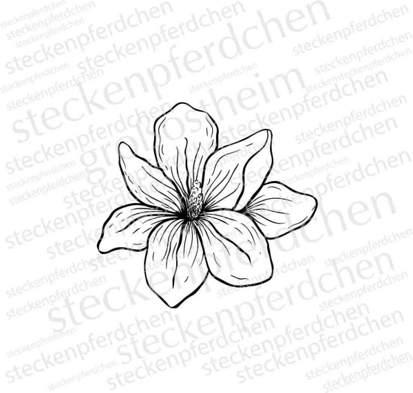 Steckenpferdchenstempel Blume 3