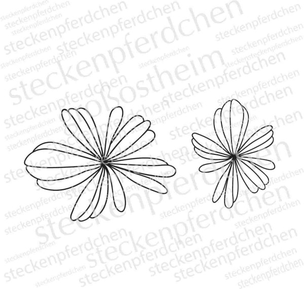 Steckenpferdchenstempel Blumenset 5