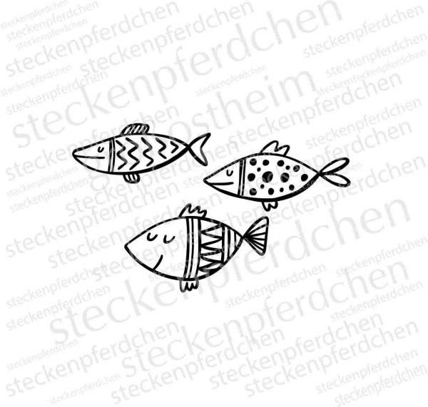 Steckenpferdchenstempel Fische 6