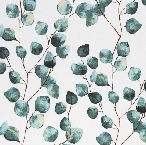 fester Baumwollstoff Emma Eucalyptus naturweiß