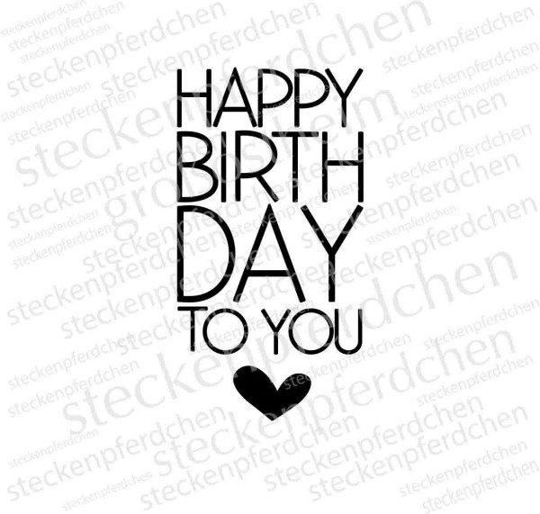 Steckenpferdchenstempel Happy Birthday to You