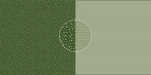 Dini Design Papier Sternchen/Streifen Weihnachtsgrün