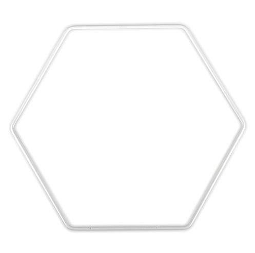 Metallhexagon weiß 20 cm