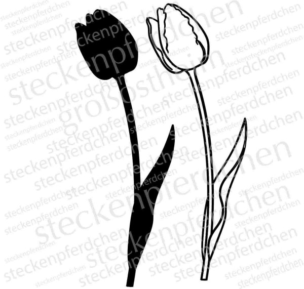 Steckenpferdchenstempel Tulpenset