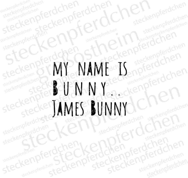 Steckenpferdchenstempel James Bunny