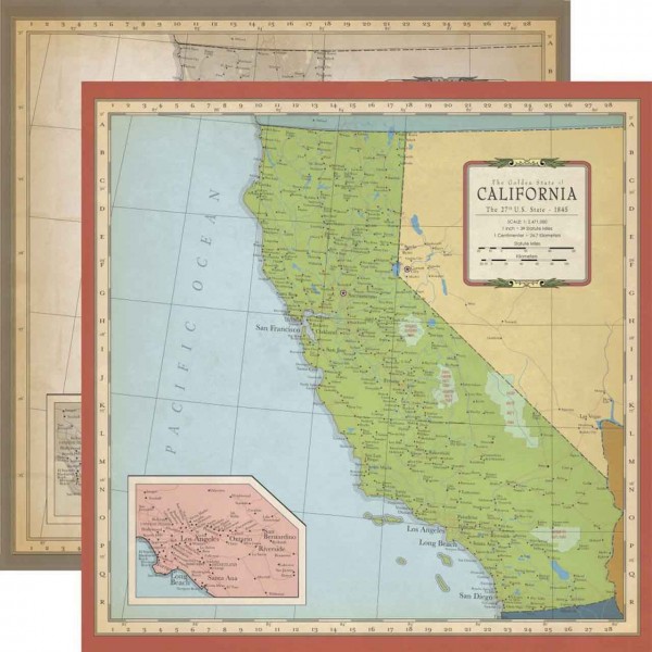 Carta Bella Cartography No. 1 California Map