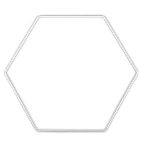 Metallhexagon weiß 25 cm