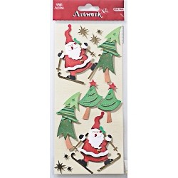 Artoz Art-Work Sticker Santa auf Skiern