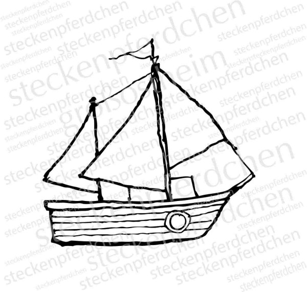 Steckenpferdchenstempel Segelschiff