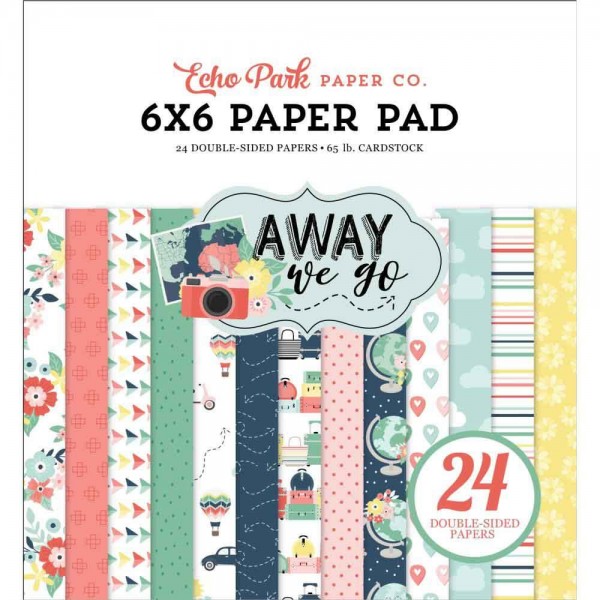 Echo Park Paper Pad 6 inch - Away we go