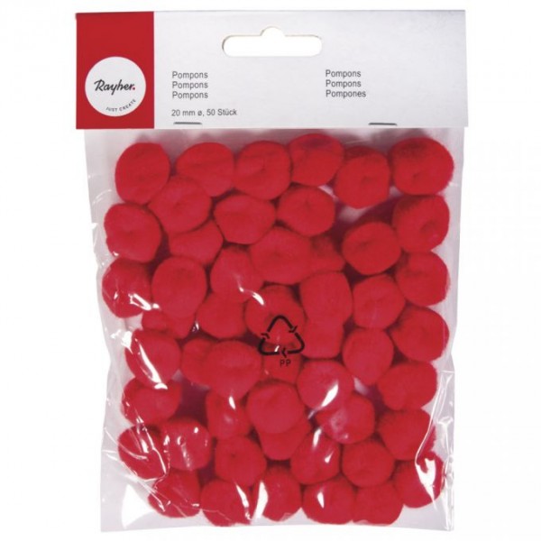 Pompons rot 20mm