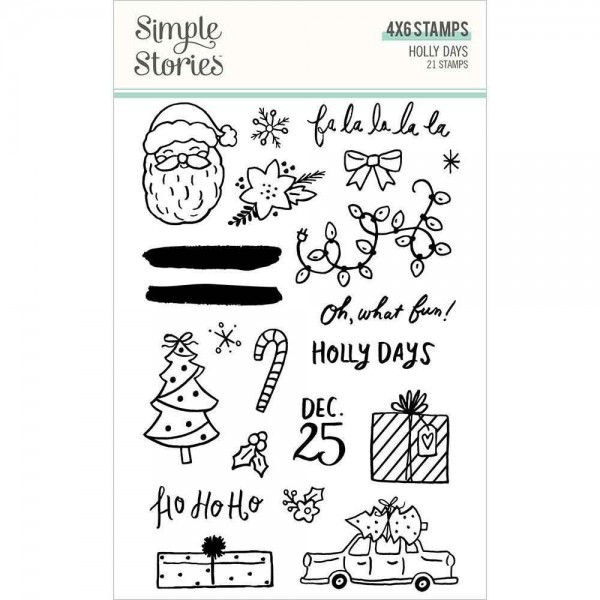 Simple Stories Clearstamps Holly Days
